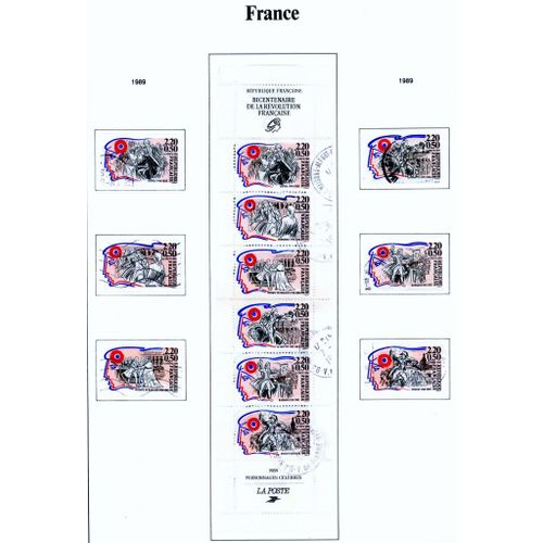 Timbres Français Oblitérés Sur Charnières Entre 1989 Et 1994 - Classeur H