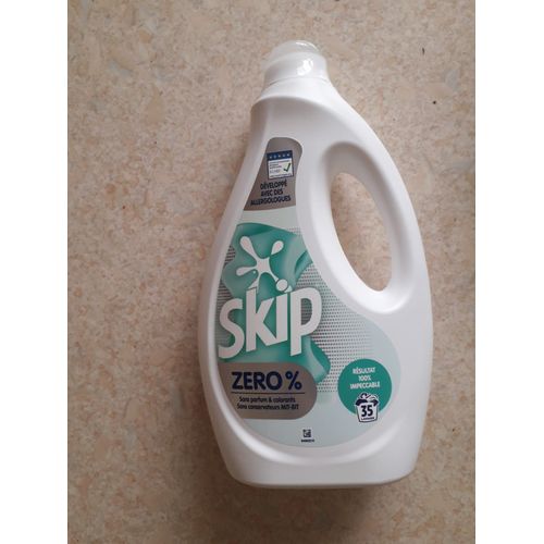 Lessive liquide Zéro % Sans parfum Et Colorants SKIP - 35 lavages