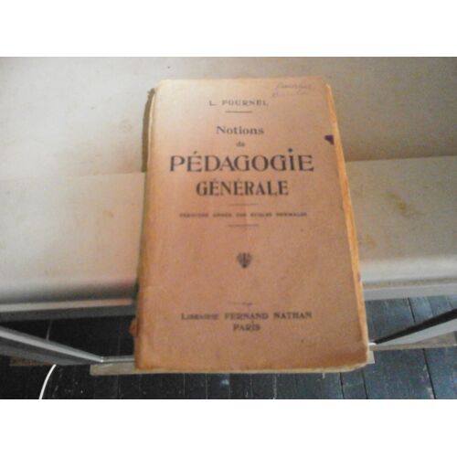 Notions De Pédagogie Générale
