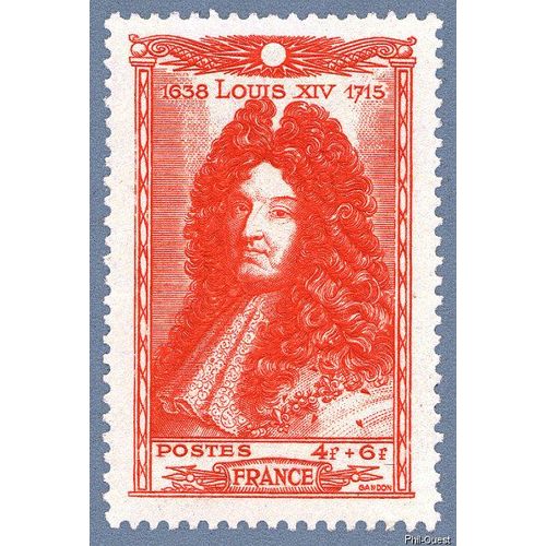 France 1944, Très Beau Timbre Neuf** Luxe Yvert 617 Louis-Dieudonné Bourbon, Sacré Roi Le 7 Juin 1654 Sous Le Nom De Louis Xiv , Dit Le Roi Soleil.
