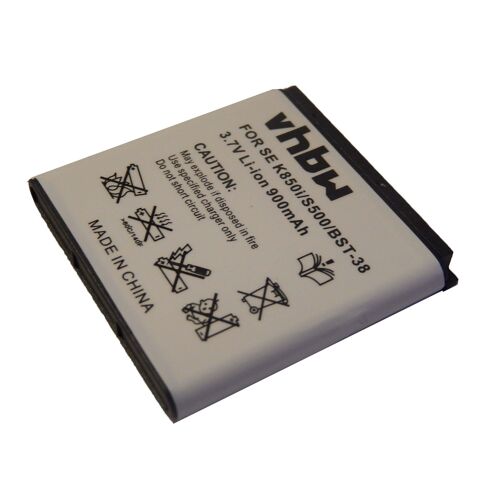 Batterie Li-Ion Vhbw 900mah (3.7v) Pour Téléphone Portable, Smartphone Sonyericsson W902, W980, W980i, W995, Xperia X10 Mini Pro. Remplace: Bst-38.