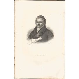 Gravure Sur Acier Xixème(1836) / Portrait En Buste De Ternaux (Guillaume-Louis, Baron...Sedan 1763 - Saint-Ouen 1833)