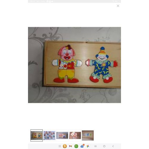 Puzzle Clown En Bois 33 Pièces