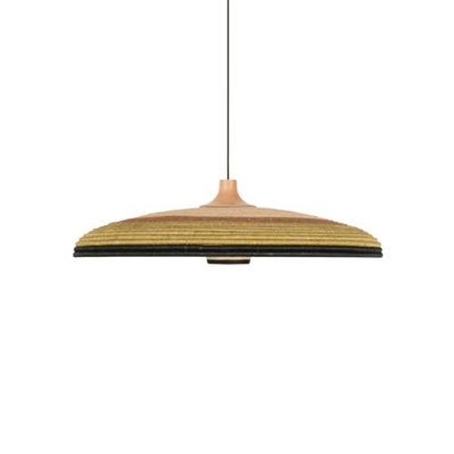 Suspension Grass L Fibre Végétale Multicolore Vert / Ø 80 X H 22 Cm - Abaca Tressé Main - Forestier