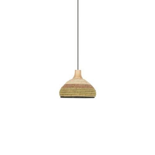 Suspension Grass Xs Fibre Végétale Multicolore Vert / Ø 26 X H 18 Cm - Abaca Tressé Main - Forestier