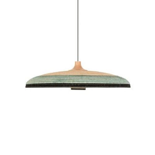 Suspension Grass L Fibre Végétale Bleu Multicolore / Ø 80 X H 22 Cm - Abaca Tressé Main - Forestier