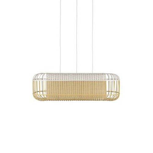 Suspension Bamboo Oval Bois Blanc / Large -78 X 45 X H 24 Cm - Forestier