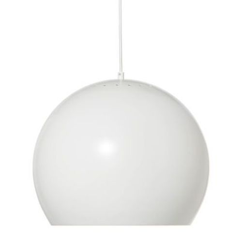 Suspension Ball Large Métal Blanc / Ø 40 Cm - Réédition 1968 - Frandsen