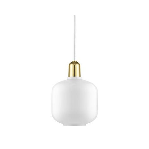 Suspension Amp Small Verre Blanc Or / Ø 14 X H 17 Cm - Laiton - Normann Copenhagen