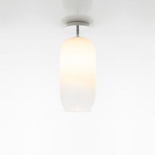 Plafonnier Gople Mini Verre Blanc Transparent / H 35 Cm - Artemide