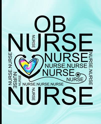 Nurse Notebook: Ob Nurse Gift | Lined Notebook Journal For Writing Notes | Marble Cover Design With Watercolor Heart Artwork