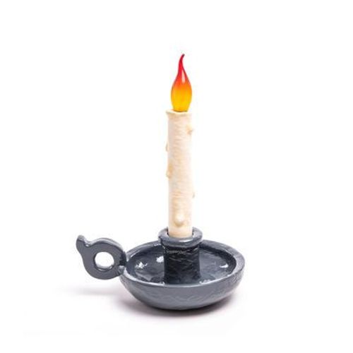 Lampe Sans Fil Rechargeable Grimm Bugia Plastique Gris / H31cm - Usb - Seletti