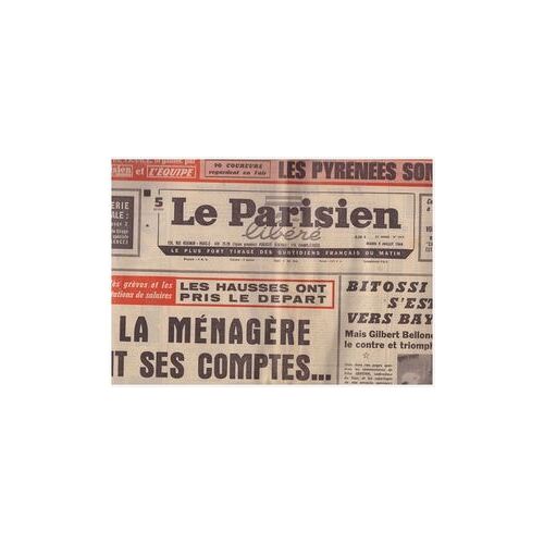 Le Parisien Libéré N°7419 Du 09 07 1968...55ème Tour De France