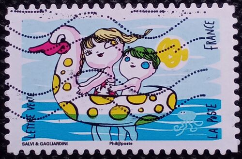 France 2016 Timbre Oblitéré Yt 1295 - Sur La Bouée - Carnet Sous Le Soleil