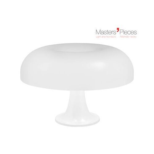 Lampe De Table Masters' Pieces - Nesso Plastique Blanc / 1967 - Ø 54 Cm - Artemide