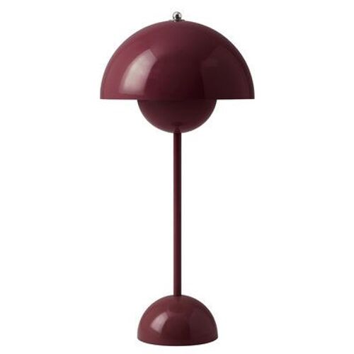 Lampe De Table Flowerpot Vp3 Métal Violet / H 50 Cm - By Verner Panton, 1968 - Ettradition
