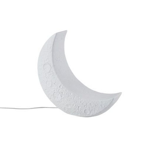 Lampe De Table My Tiny Moon Céramique Blanc / L 36,9 X H 33 Cm - Seletti