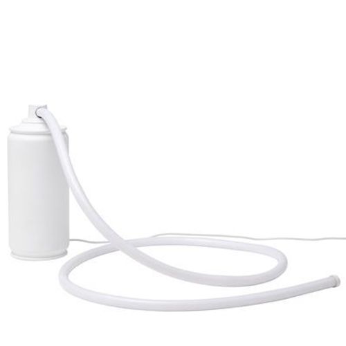 Lampe De Table Daily Glow - Spray Led Plastique Blanc / Résine - Ø 9 X H 21 Cm - Seletti