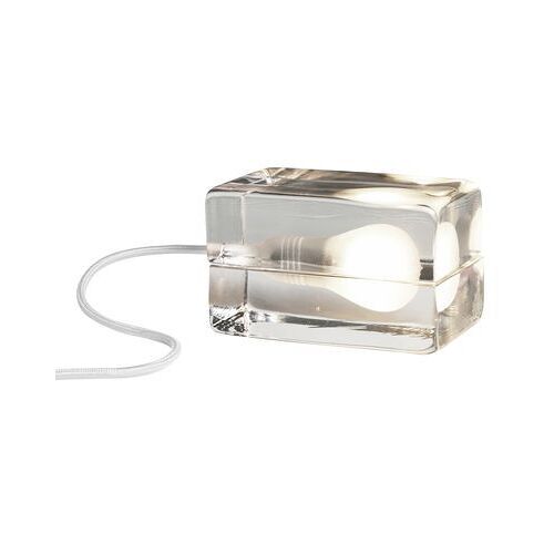 Lampe De Table Block Lamp Verre Blanc Transparent / L 16 Cm - Design House Stockholm