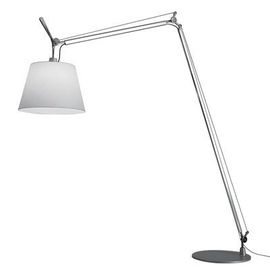 Lampadaire Tolomeo Maxi Métal Tissu Blanc / Ø 52 Cm - H 250 À 406 Cm - Artemide