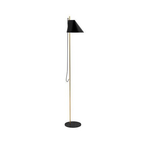 Lampadaire Yuh Métal Pierre Noir Led / Base Marbre - Orientable - Louis Poulsen