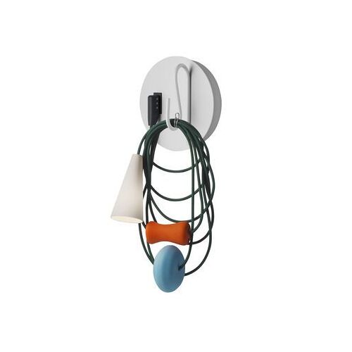 Applique Filo Métal Verre Céramique Multicolore / H 57 Cm - Foscarini