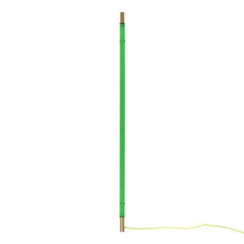 Applique Avec Prise Linea Gold Verre Vert Led / L 127 Cm - Seletti