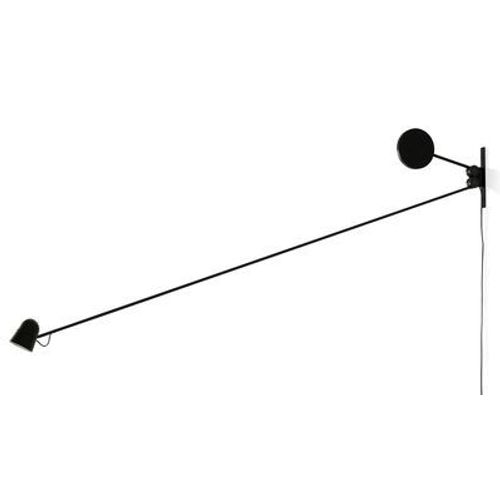Applique Avec Prise Counterbalance Métal Noir Led / L 191 Cm - Luceplan