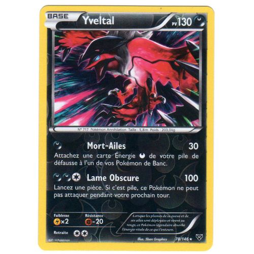 Carte Pokemon Francaise Non Brillante Serie Xy Yveltal 78/146