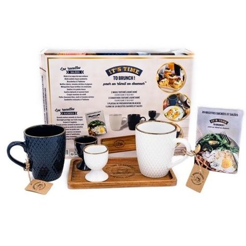 It's Time To Brunch ! - Avec 2 Mugs, 2 Coquetiers, 1 Plateau De Présentation Et 1 Livre De Recettes