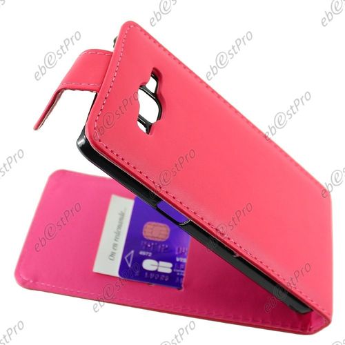 Ebeststar ® Housse Simili Cuir À Clapet Coque Etui Pour Samsung Galaxy Grand Prime Sm-G530f Sm-G530h, Couleur Rose + Film Protection D'écran