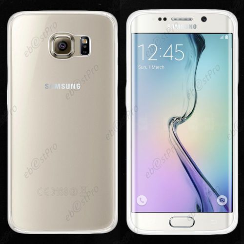 Ebeststar ® Housse Etui Coque Silicone Gel Tpu Souple Ultra Fine 0,5mm Pour Samsung Galaxy S6 Edge Sm-G925f G925, Couleur Transparent + Film Protection D'écran