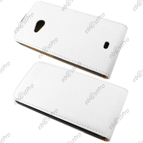 ebestStar ® Etui PU cuir rabattable Housse Coque ULTRA SLIM pour Microsoft Lumia 535, Couleur Blanc + Film protection d'écran
