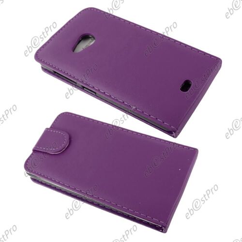 ebestStar ® Coque Housse Etui Simili Cuir Rabattable pour Microsoft Lumia 535, Couleur Violet + Film protection d'écran