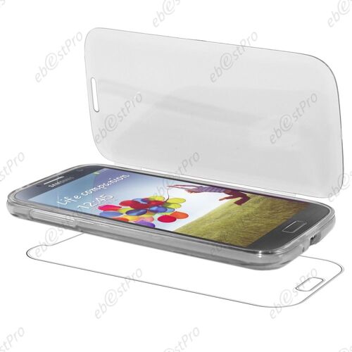 ebestStar ® Coque Portefeuille à Rabat Housse Etui Livre Silicone Gel pour Samsung Galaxy S4 i9500 i9505, Couleur Transparent + Film protection d'écran