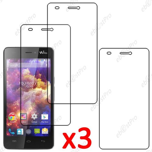 Ebeststar ® Lot X3 Film Protection D'écran Anti Rayures Protecteur Transparent Pour Wiko Highway Signs