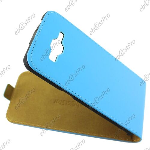 ebestStar ® Etui en PU cuir Clapet ULTRA FINE Housse Coque pour Samsung Galaxy Grand Prime SM-G530F SM-G530H, Couleur Bleu + Film protection d'écran