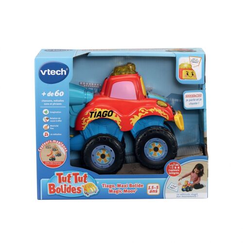 VTECH TUT TUT BOLIDES - TIAGO, MAXI BOLIDE MAGIC MOOV'