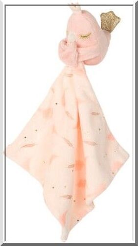 Doudou Oiseau Rose Orchestra Premaman Mouchoir Rose Plumes Jouet Peluche Bebe