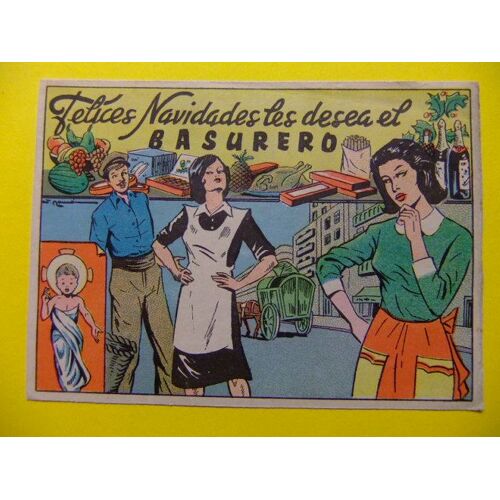 España -Tarjeta De Navidad - El Basurero Les Desea Felices Navidades ( Métiers )