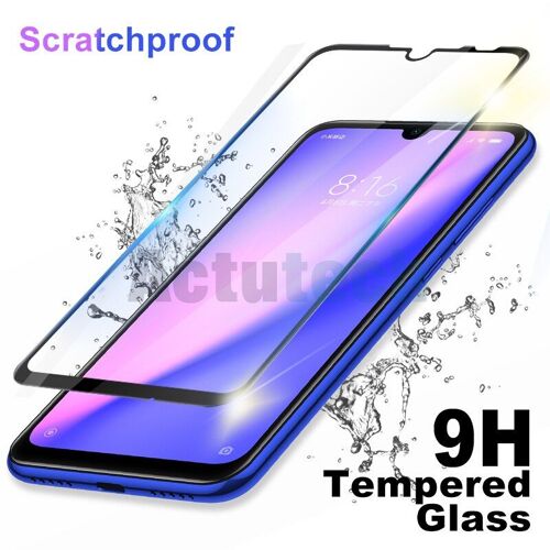 Protecteur d'écran, couverture complète en verre trempé pour Xiaomi Mi9 Redmi GO Note 7 6 5 Pro Mi8 A2 Lite 6X 5X Max 3 Pocophone F1 6A 5 Plus