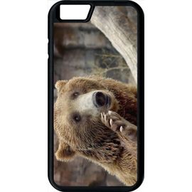 Coque Iphone 6s - Gros Ours Brun - Noir