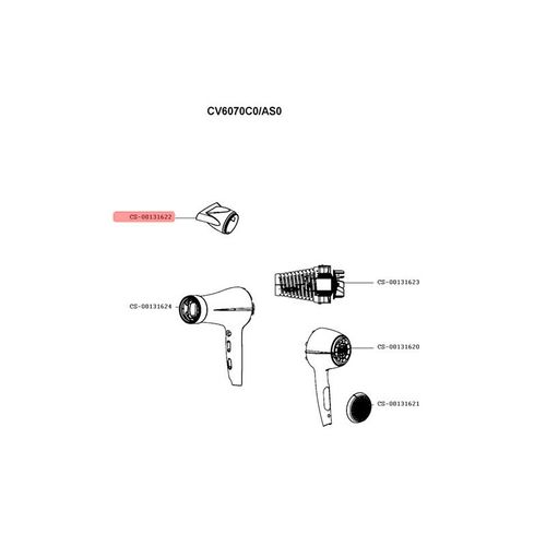 CS-00131622. BUSE BLANCHE SECHE CHEVEUX CALOR