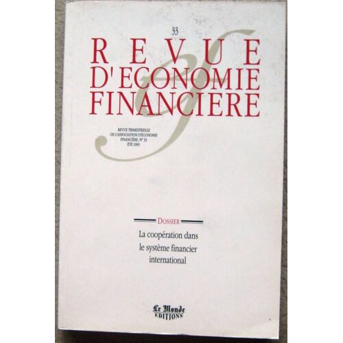 Revue D'économie Financière N° 33