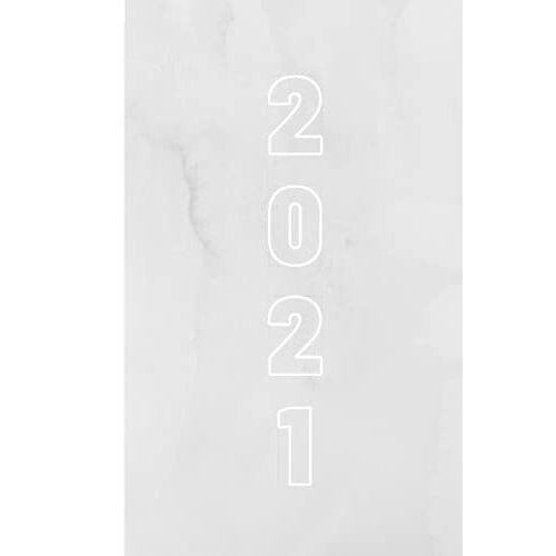 2021 Journal: Gray Marble 2021 Blank Lined Notebook Journal