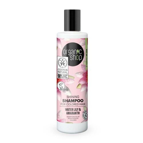 Organic Shop - Shampoing Cheveux Colorés Nénuphar Amarante Vegan Naturel 280 Ml 