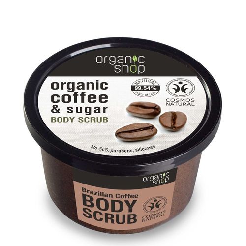 Organic Shop - Gommage Epais Corps Café Du Brésil Gommages Gros Grains 250 Ml 