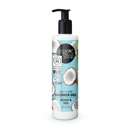 Organic Shop - Gel Douche Hydratation Quotidienne Noixde Coco Et Karité Vegan Naturel 280 Ml 