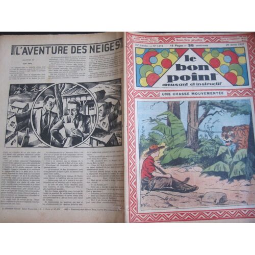 Le Bon Point Amusant Et Instructif N° 1274 : Une Chasse Mouvementée. 1937