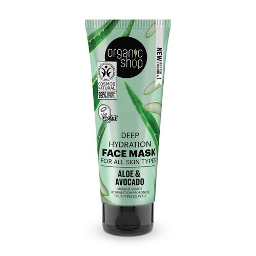 Organic Shop - Masque Visage Hydratant Avocat Et Aloetous Types De Peau Vegan Naturel Visage 75 Ml 
